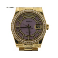 Rolex Daydate 36mm Lavanda diamanti ref. 118348 President nuovo 